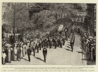 The Funeral Procession of Ismail Pasha on its Way to the Rafai Mosque, Cairo